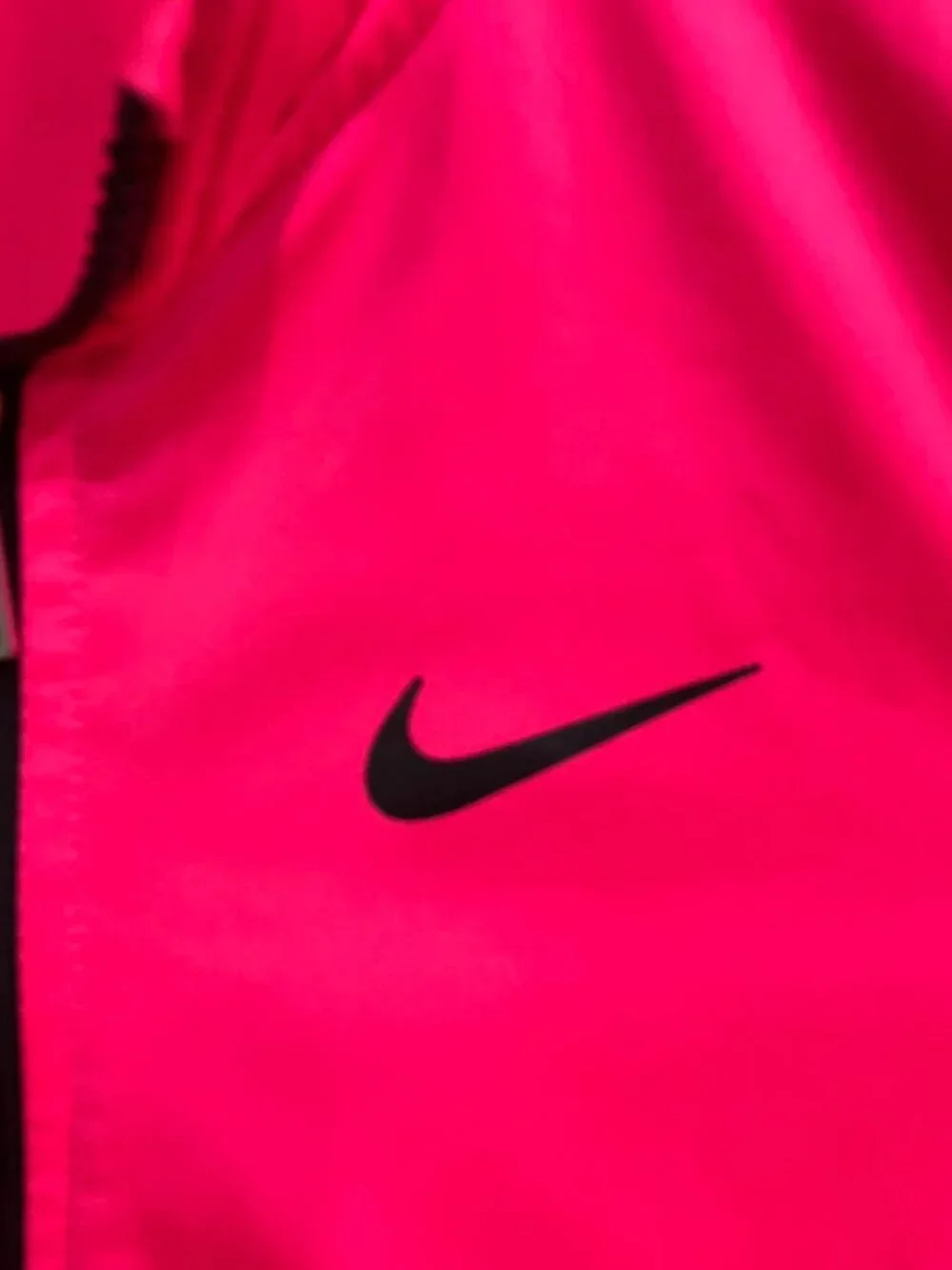 Nike 2 Piece Tracksuit Set Girls 6X/L Pink Jacket Black Polka Dot Leggings